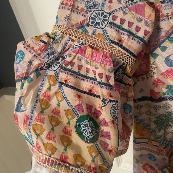 Taj by Sabrina Crippa Women's Long Sleeve Mini Dress Multicolor Size Small Beach - Picture 3 of 14